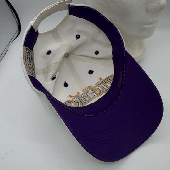 LSU Tigers White Adjustable Hat Top of the World Embroidered Cap Adult - Picture 6 of 11